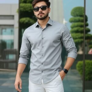 Ash Spandex Fabrics Shirt