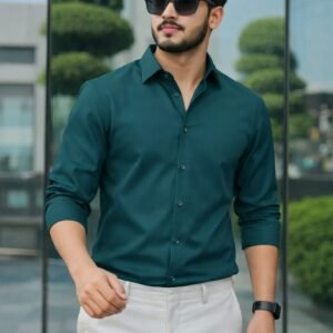 Green Spandex Fabrics Shirt